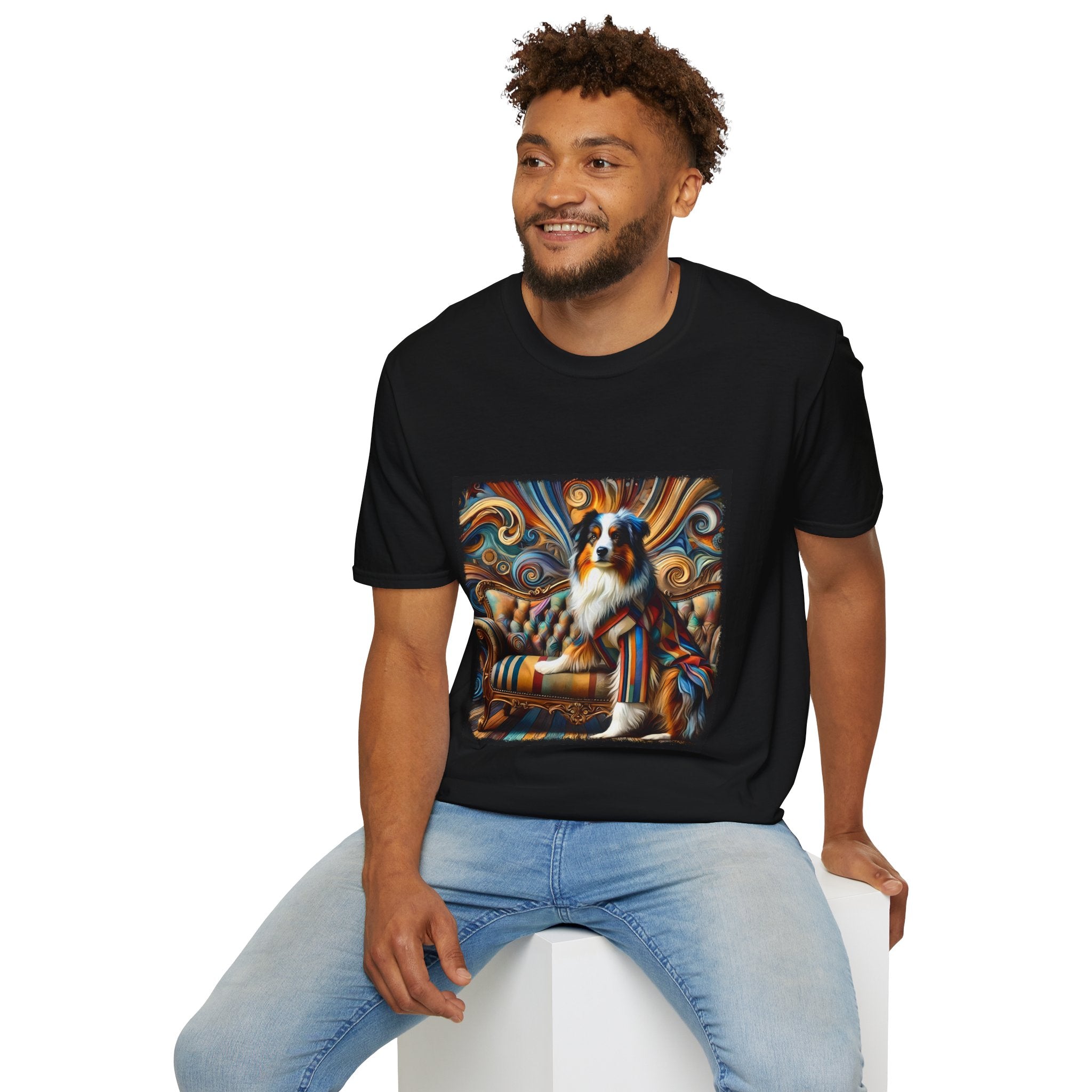 Australian Shepherd Warm Swirl | Unisex Dog T-Shirt