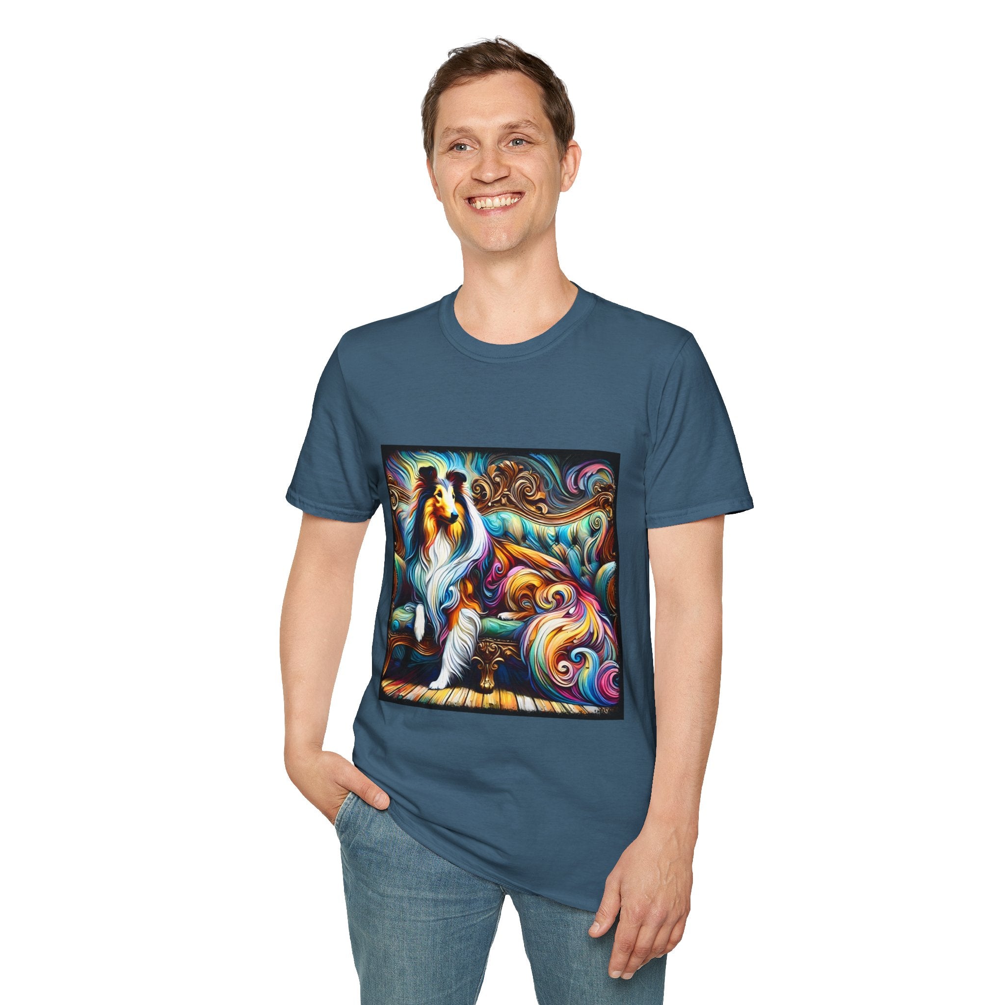 Collie Pastel Swirl | Unisex Dog T-Shirt