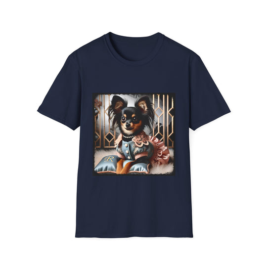Russian Toy Posh Doll design dog lover unisex t-shirt in navy