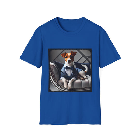 Jack Russell Terrier Dapper Rascal design dog lover unisex t-shirt in royal