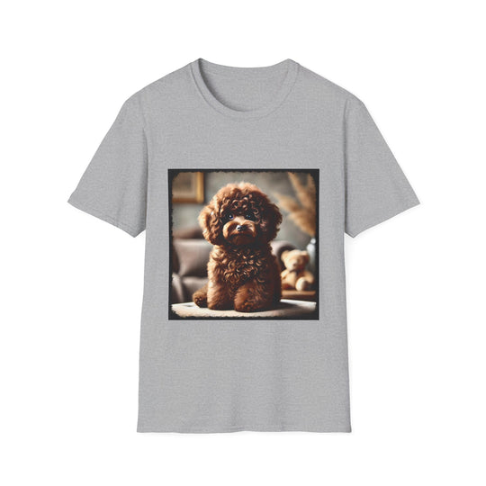 Poodle Floof Monster design dog lover unisex t-shirt in sport grey
