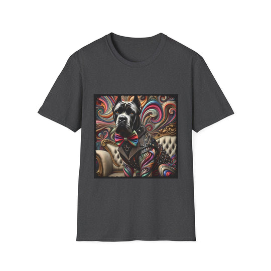 Cane Corso Edgy Rocker design dog lover unisex t-shirt in dark heather