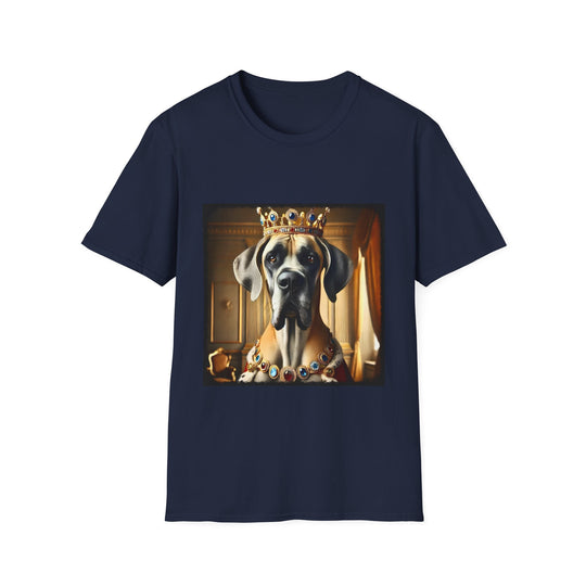 Great Dane Noble Ruler design dog lover unisex t-shirt in navy