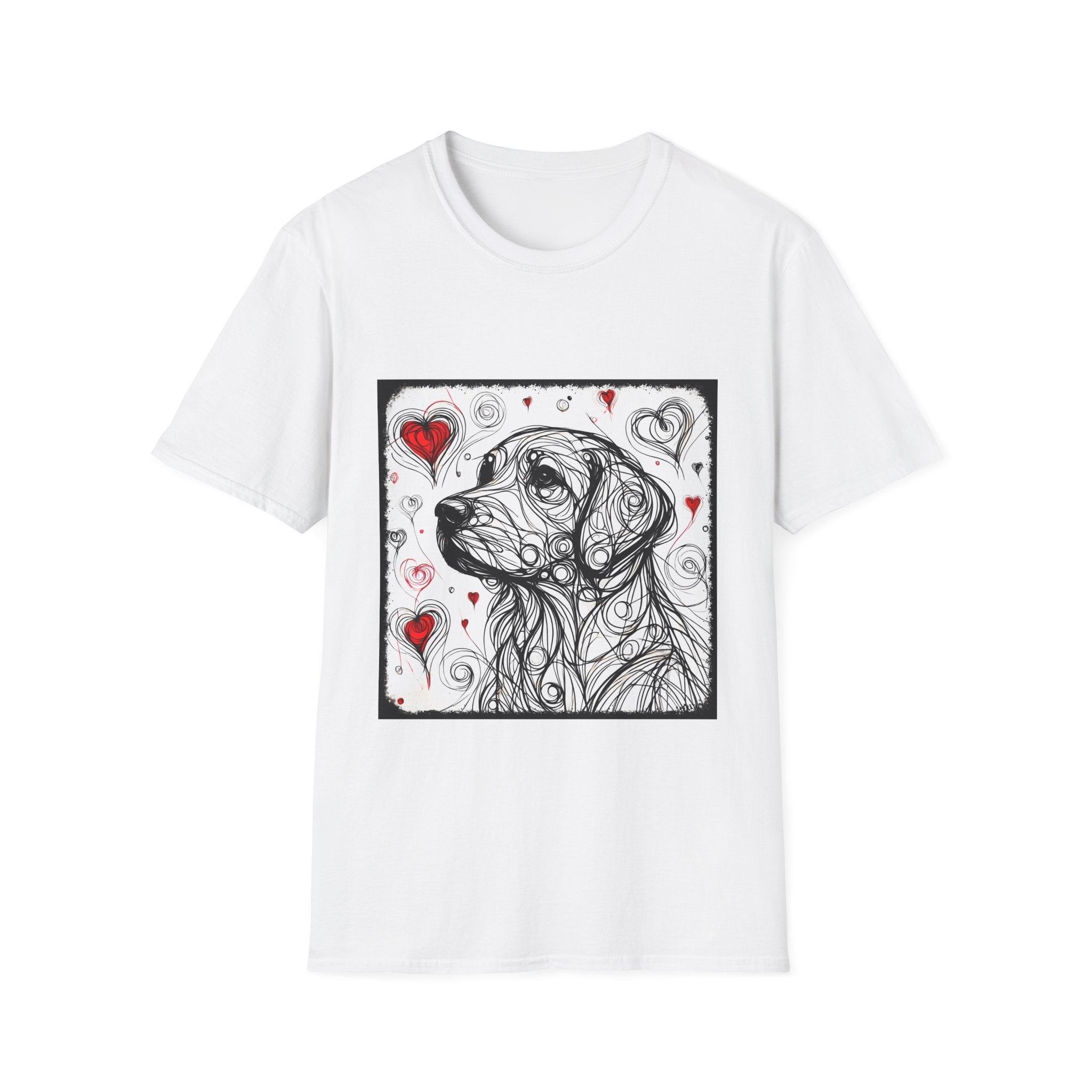 Golden Retriever Shirt | Bold Heart Sketch Dog Lover Tee