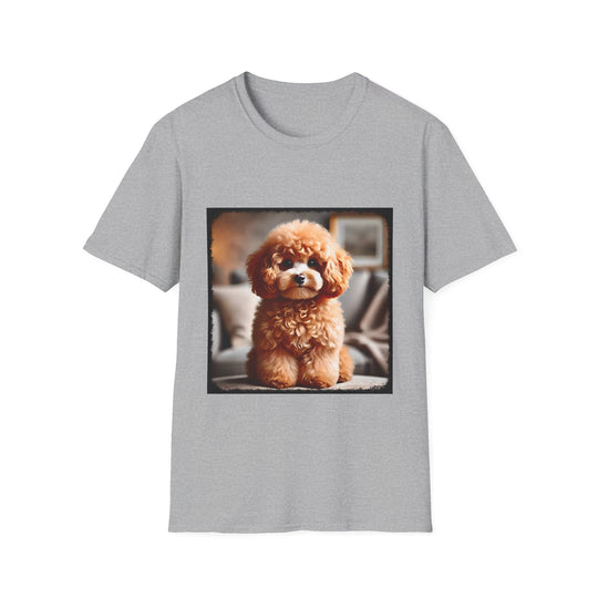 Poodle Plush Angel design dog lover unisex t-shirt in sport grey