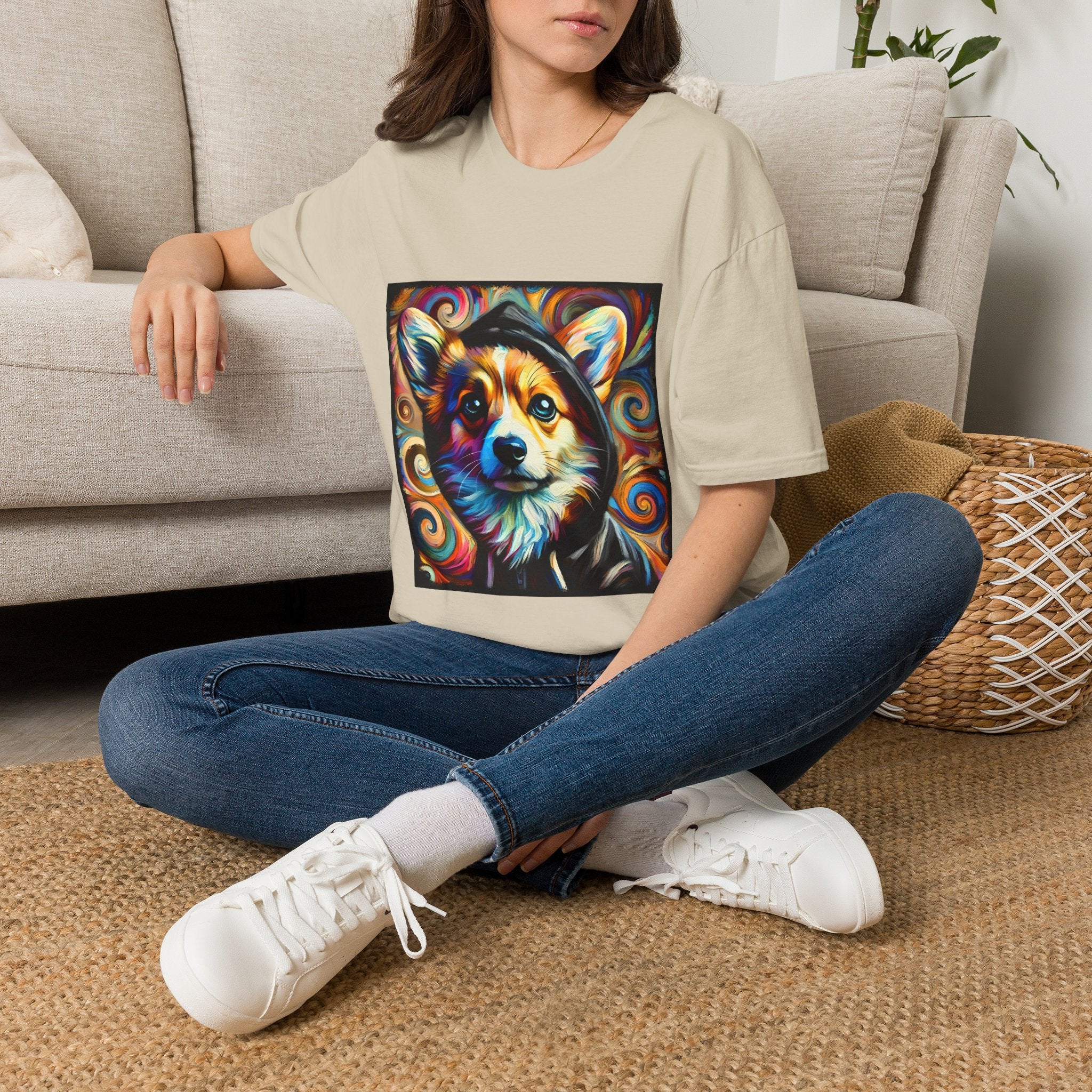 Pembroke Welsh Corgi Relaxed Swirl | Unisex Dog T-Shirt