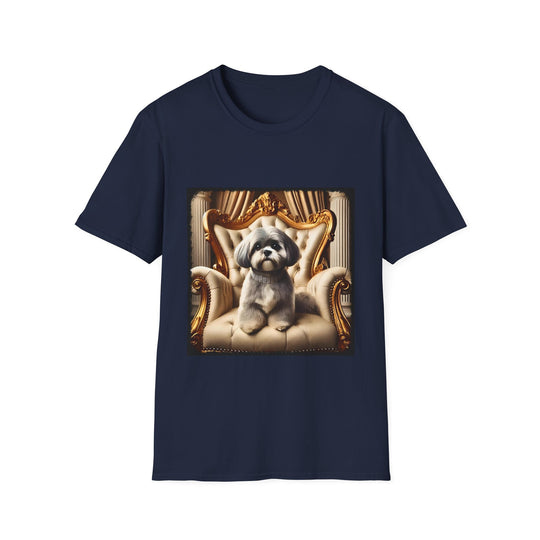 Shih Tzu Royal Paw design dog lover unisex t-shirt in navy