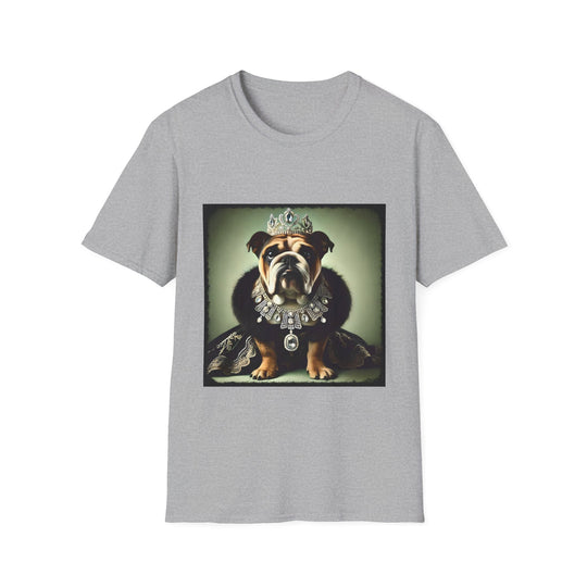 Bulldog Diamond Doll design dog lover unisex t-shirt in sport grey