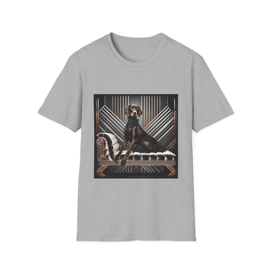 German Shorthaired Pointer Black Velvet design dog lover unisex t-shirt in sport grey