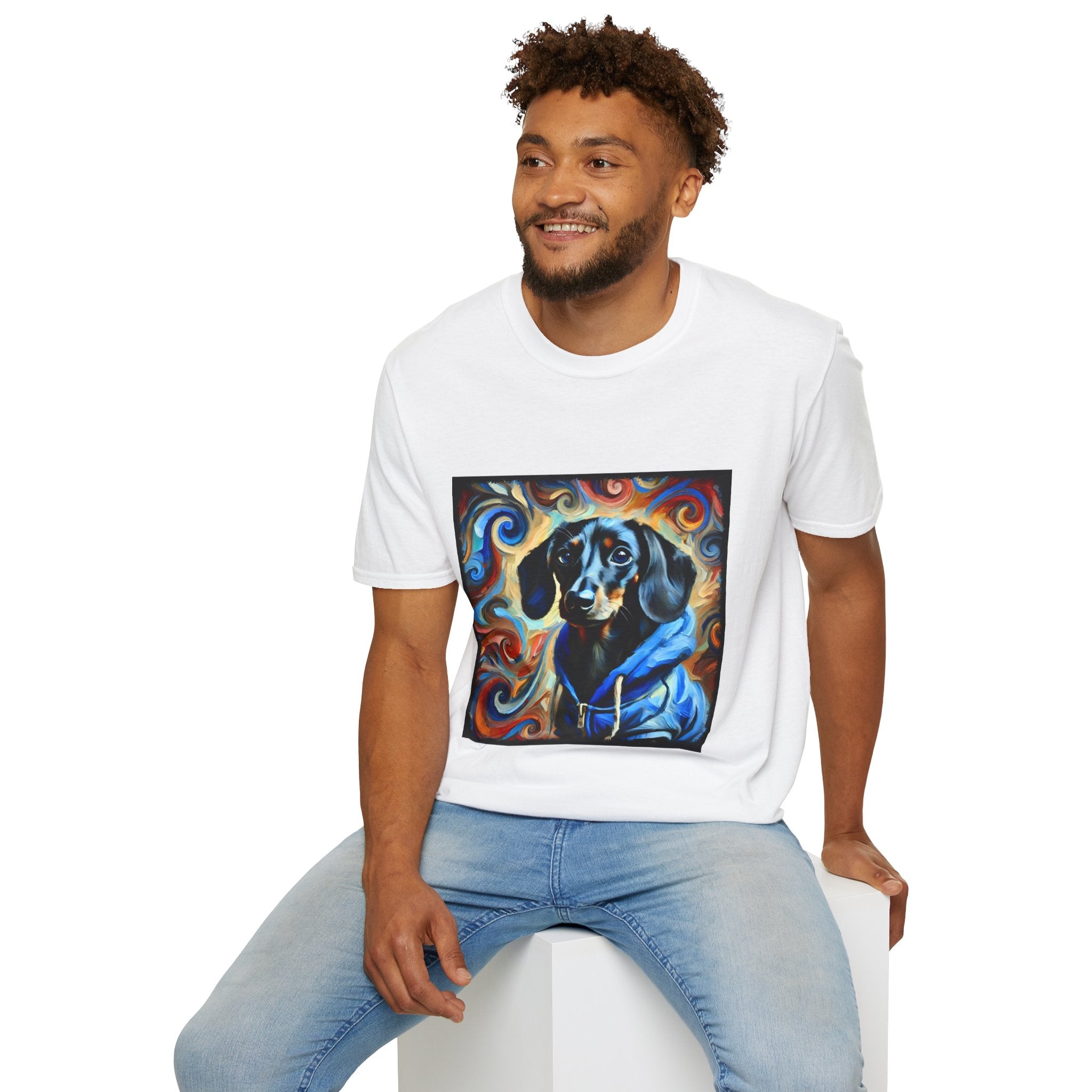 Dachshund Urban Edge Swirl | Unisex Dog T-Shirt