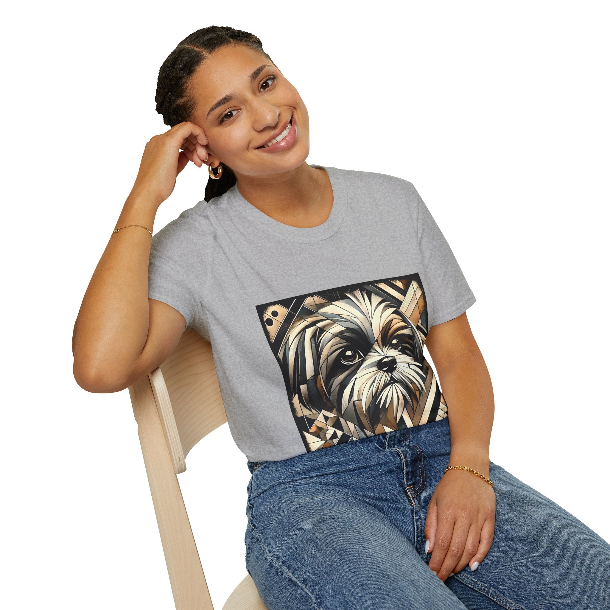 Shih Tzu Bold Geometric | Unisex Dog T-Shirt