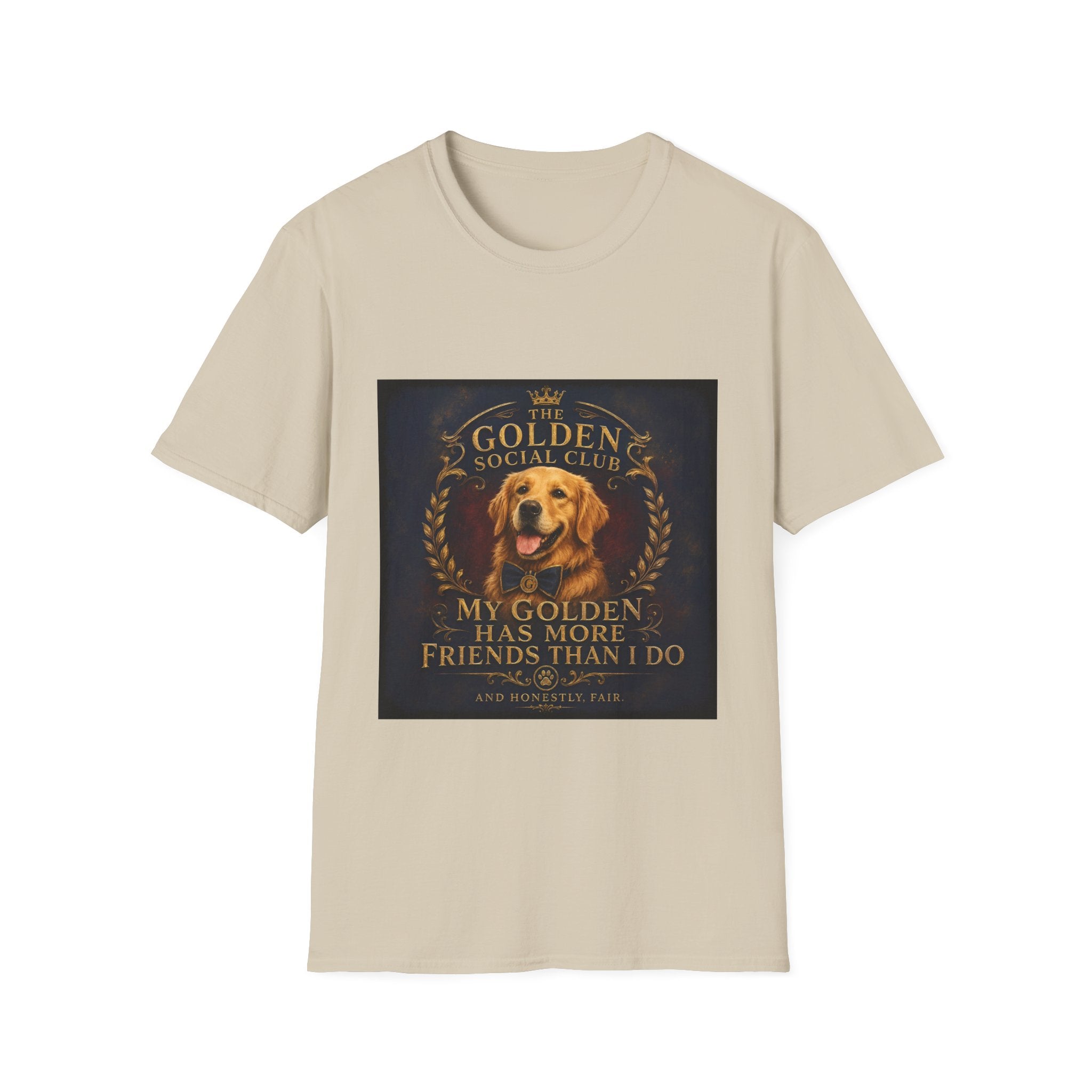 Golden Retriever Shirt | My Golden Has More Friends Than I Do Dog Lover Tee