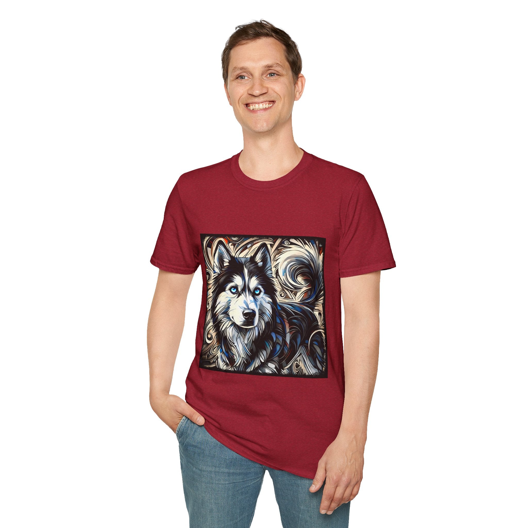 Siberian Husky Ice Swirl | Unisex Dog T-Shirt