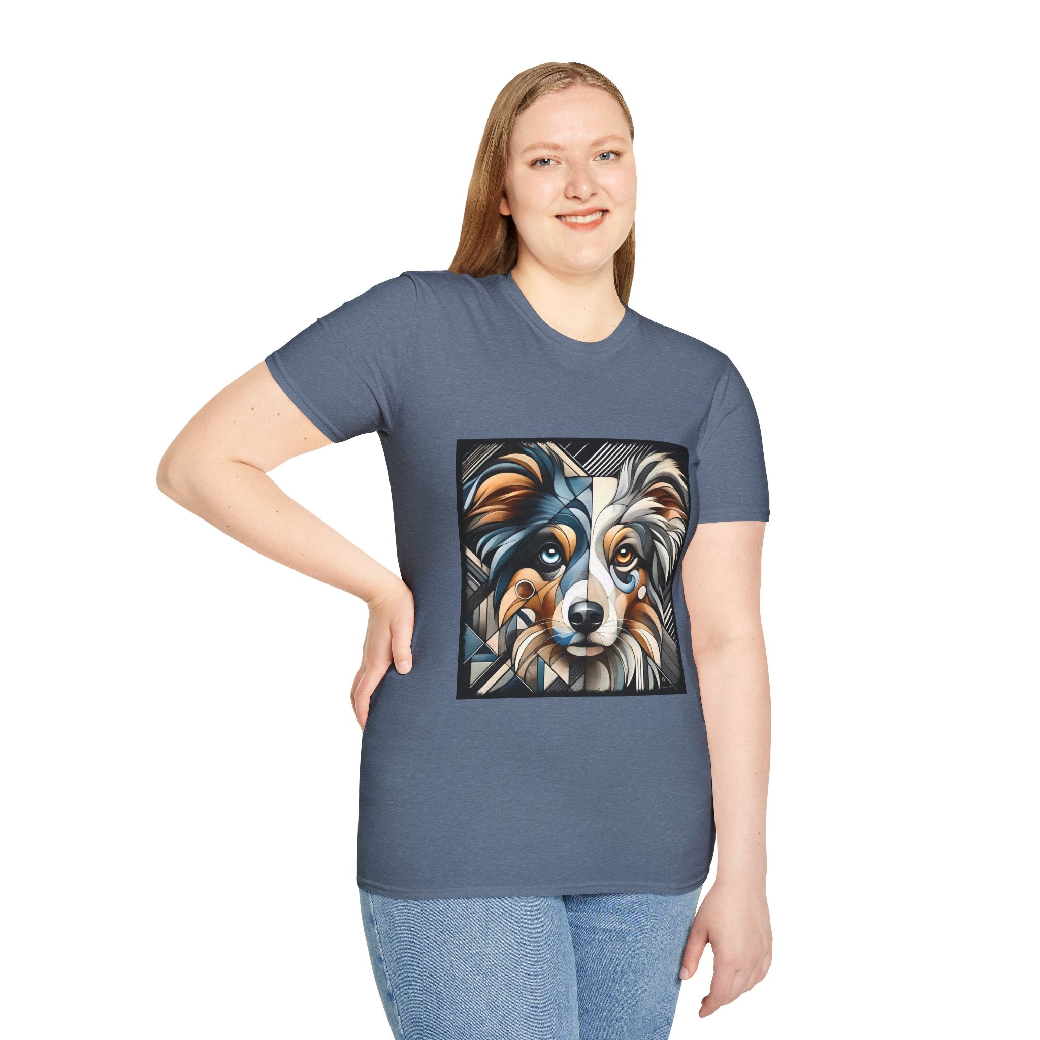 Miniature American Shepherd Merle Geometric | Unisex Dog T-Shirt