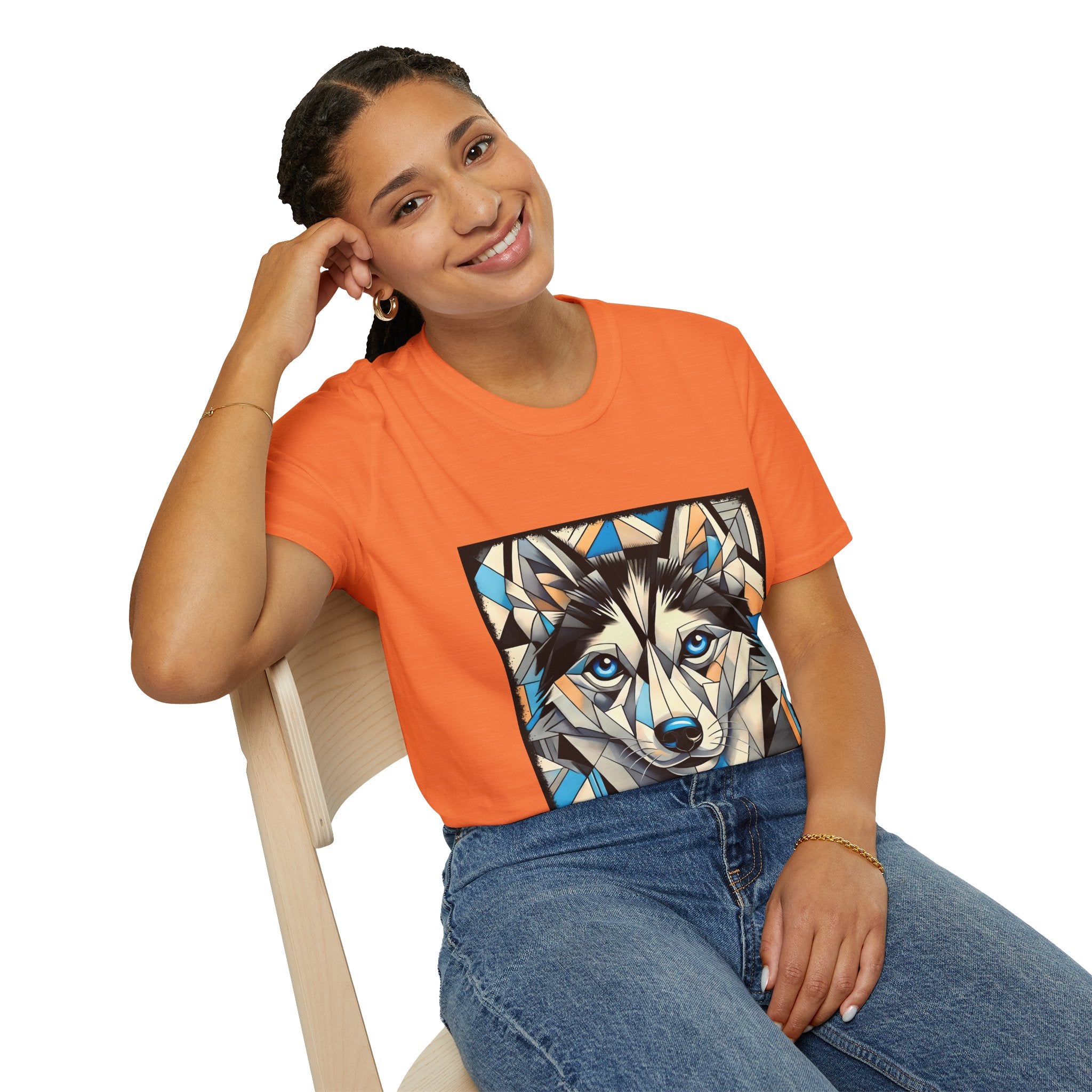Siberian Husky Bold Geometric | Unisex Dog T-Shirt