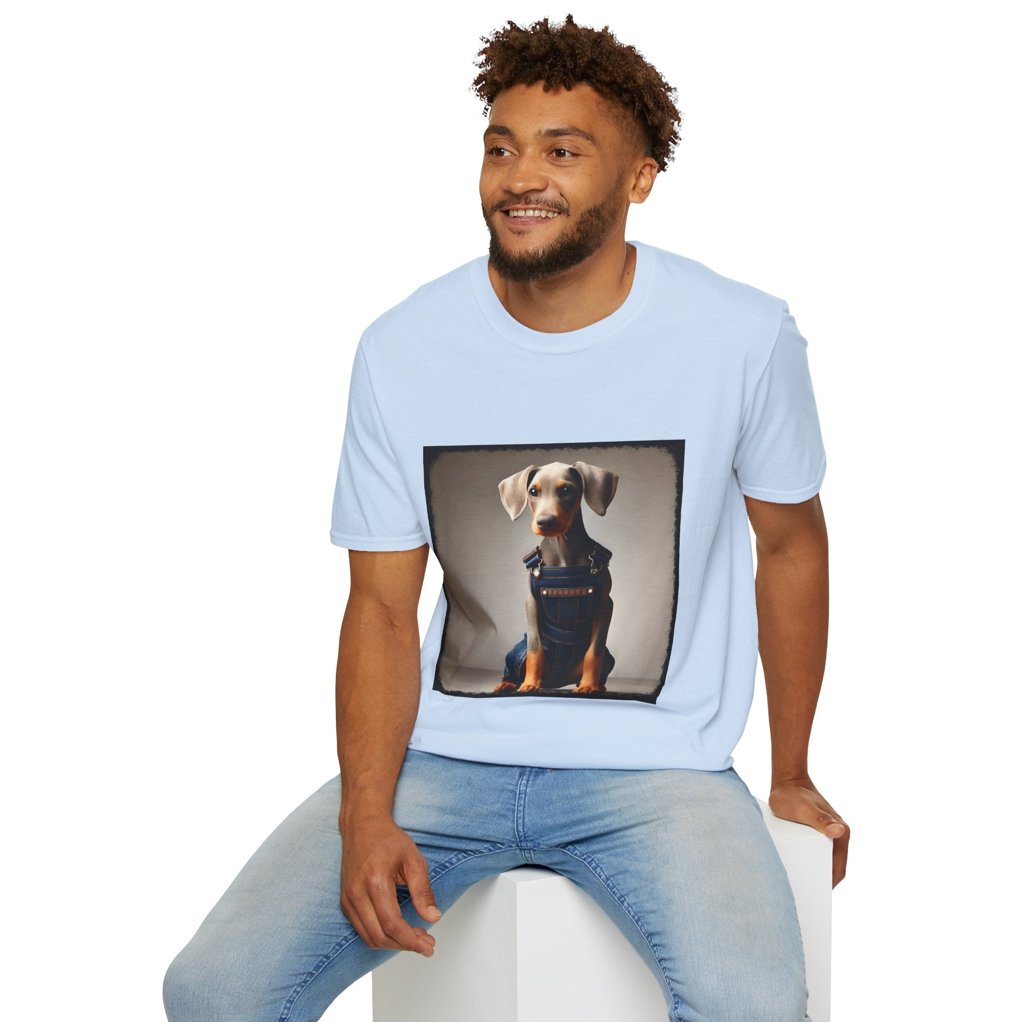 Doberman Pinscher Denim Dawg | Unisex Dog T-Shirt