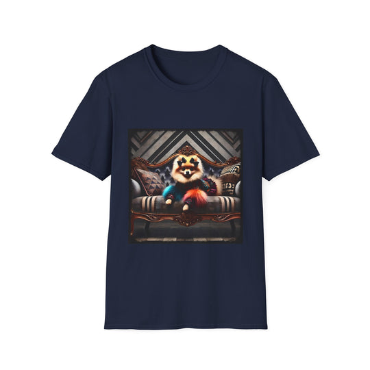 Pomeranian Fierce Fashionista design dog lover unisex t-shirt in navy