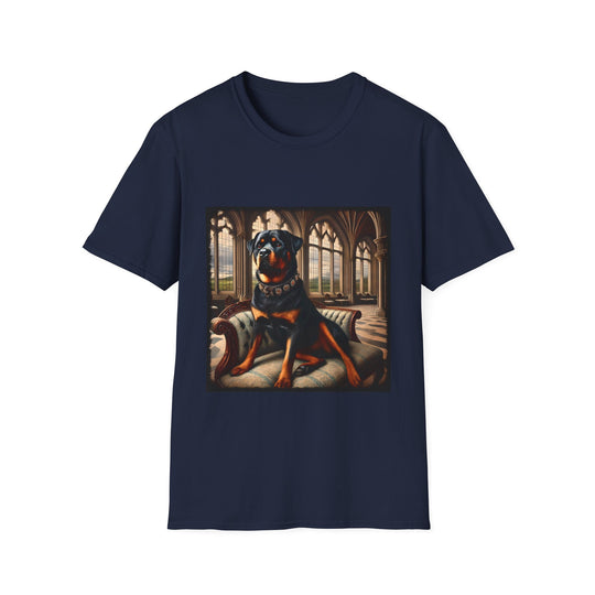 Rottweiler Poised Prince design dog lover unisex t-shirt in navy