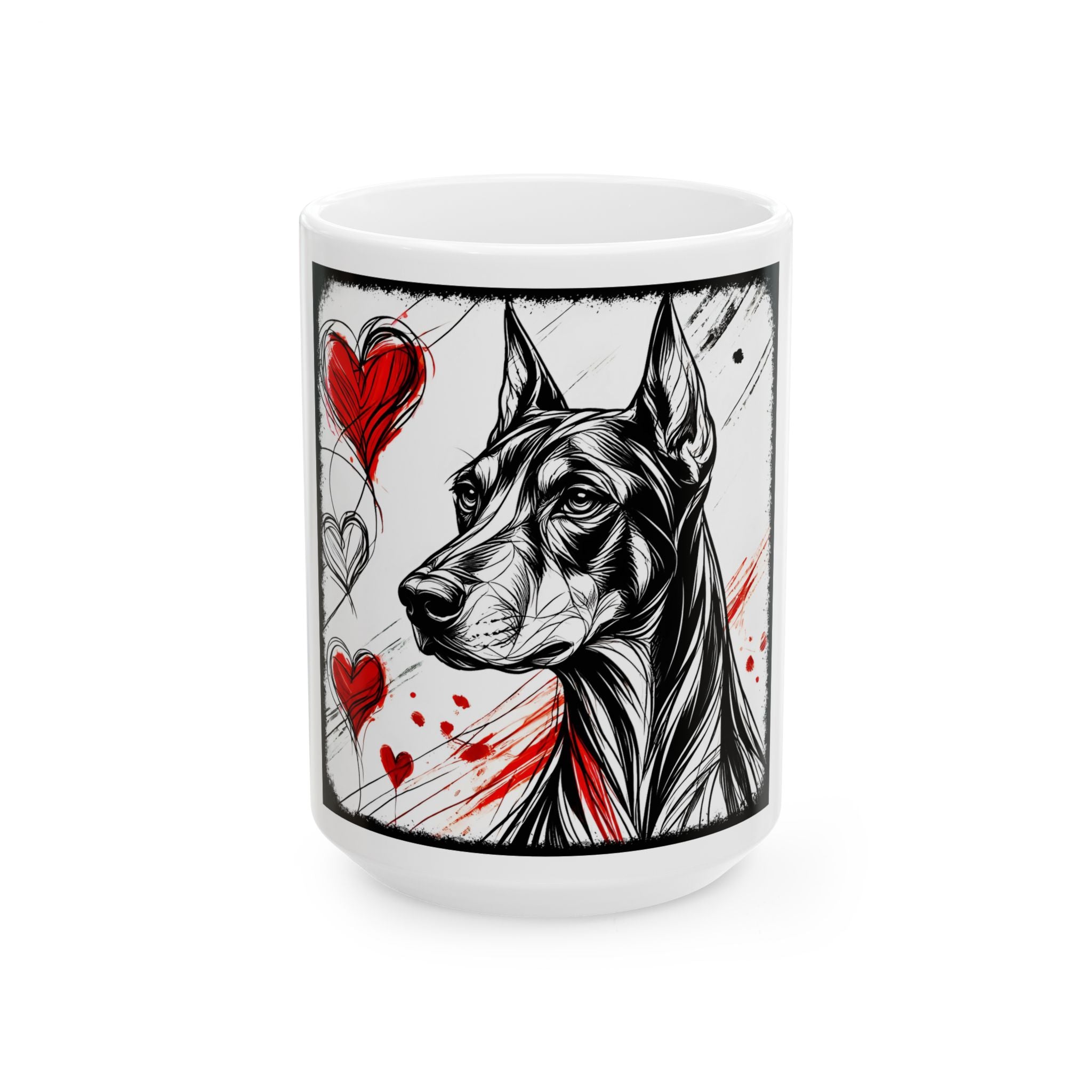 Doberman Pinscher Ceramic Mug | Scarlet Soul Dog Lover Gift