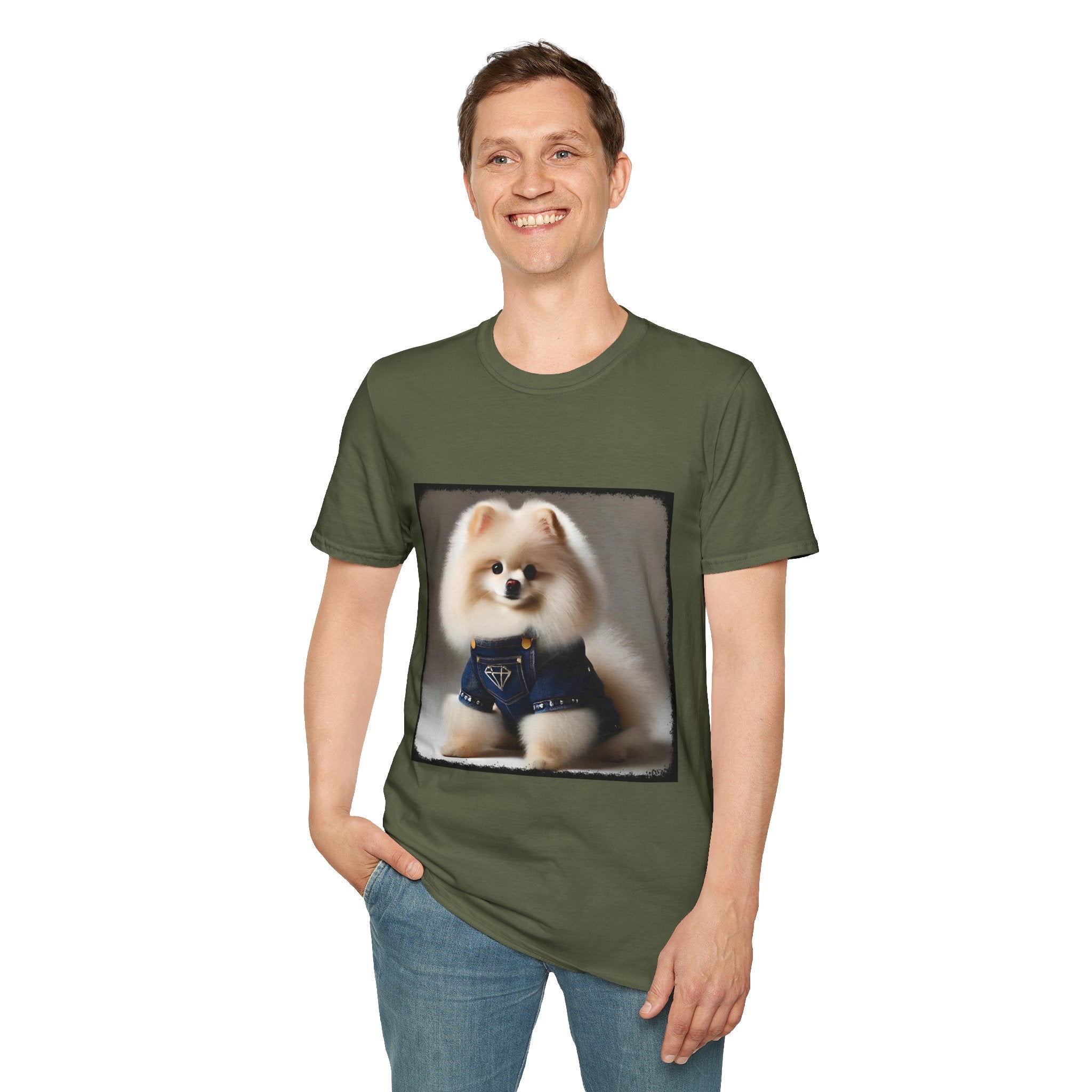Pomeranian Pure Denim | Unisex Dog T-Shirt