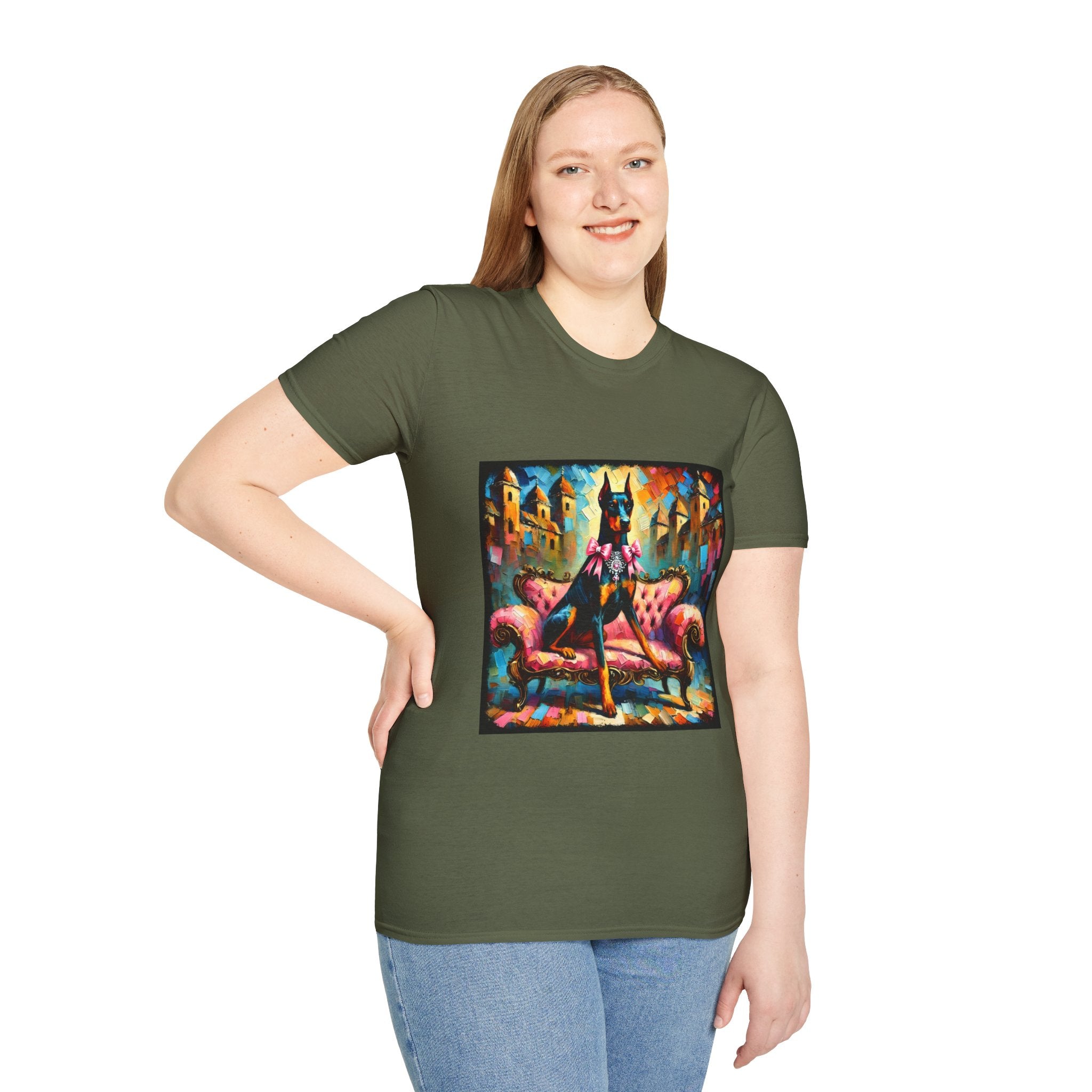 Doberman Pinscher Diamond Princess Classic | Unisex Dog T-Shirt