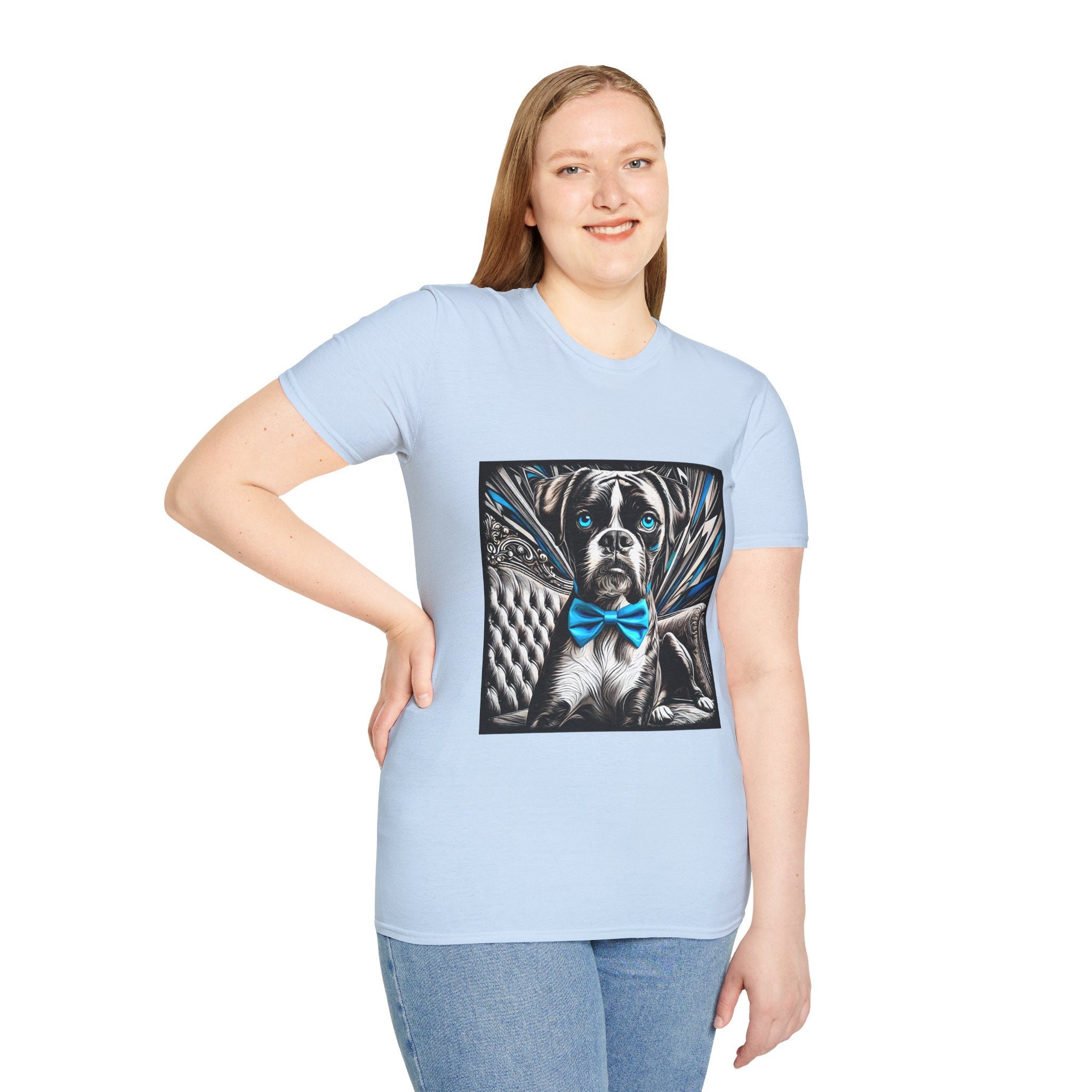 Boxer B&W Bold Blue Eyes | Unisex Dog T-Shirt