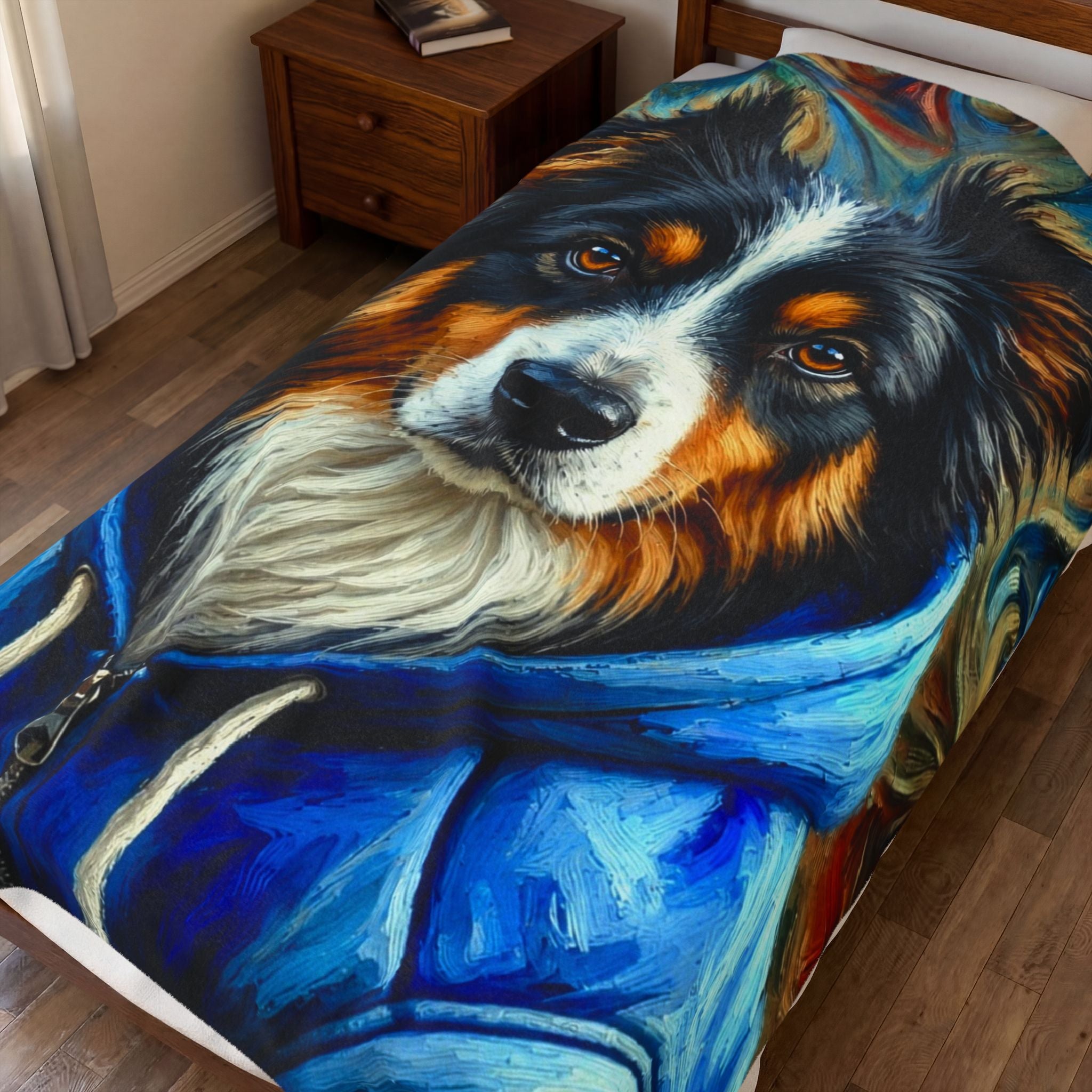 Australian Shepherd Blanket | Blue Vest Swirl Dog Lover Gift