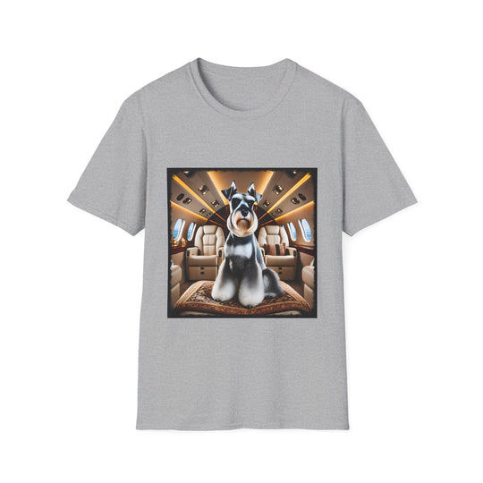 Schnauzer Jet Setter design dog lover unisex t-shirt in sport grey