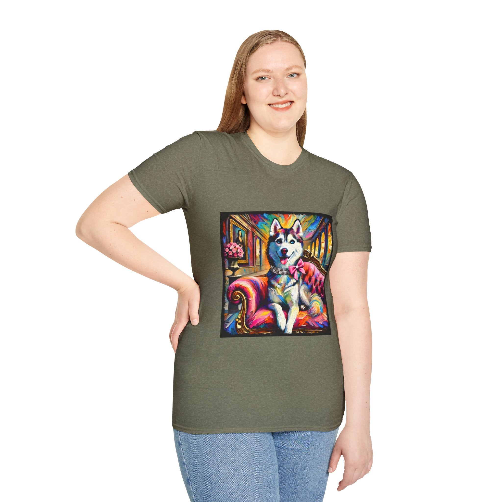 Siberian Husky Pink Princess Classic | Unisex Dog T-Shirt