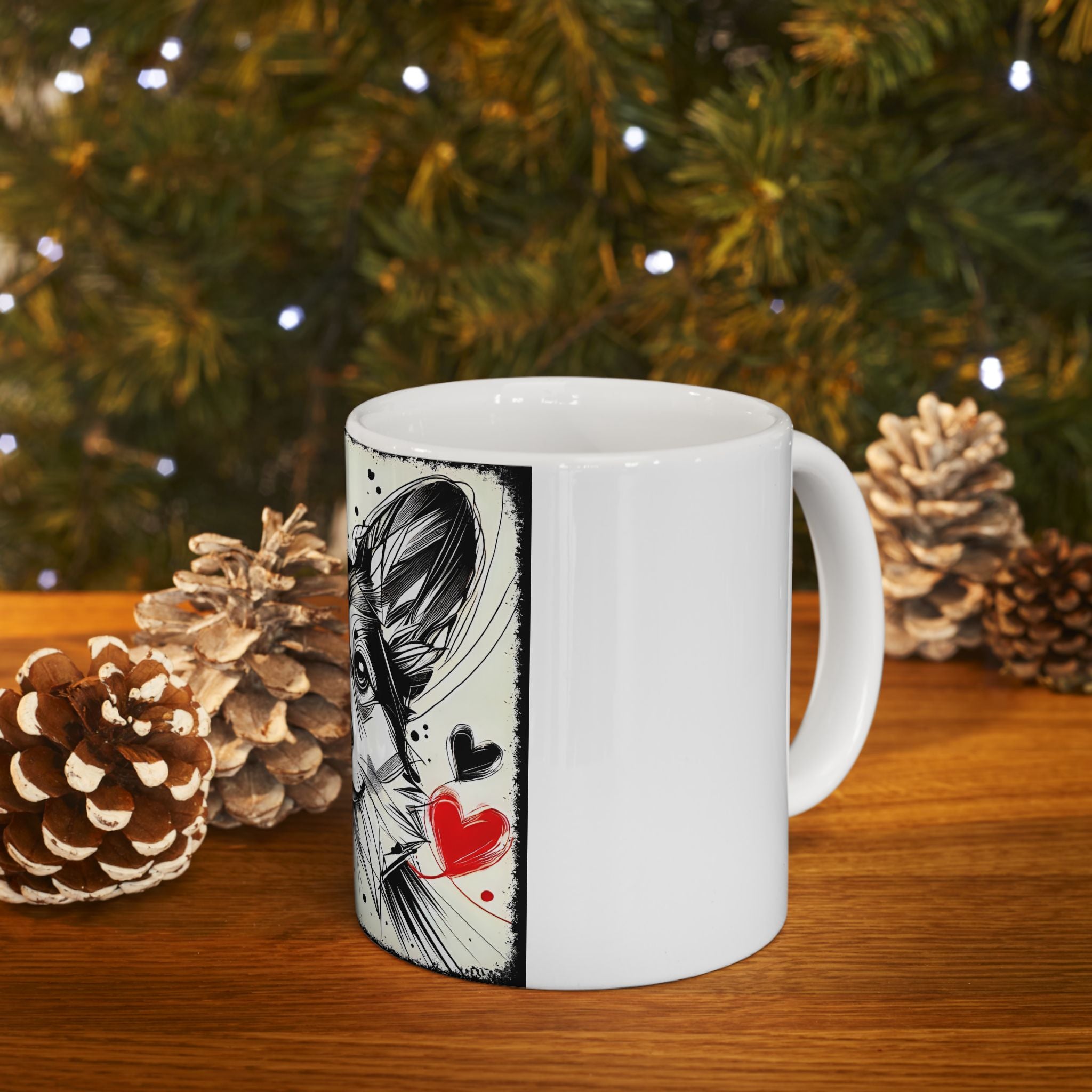 Pembroke Welsh Corgi Mug – Bold Heart Sketch Design