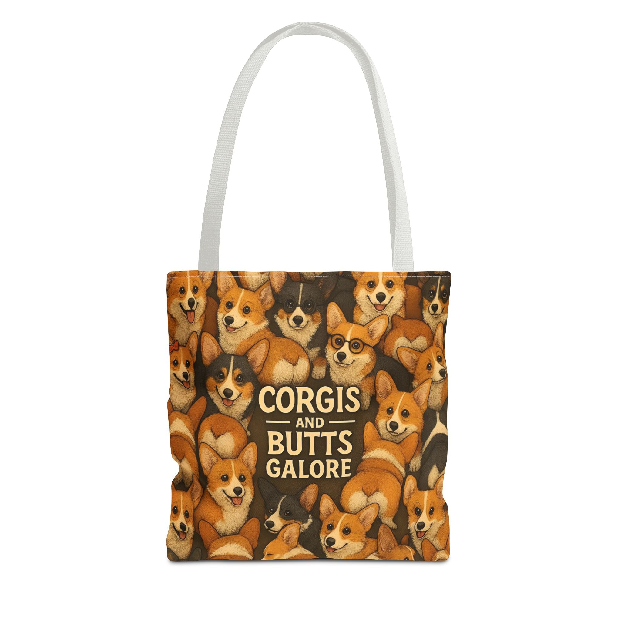Pembroke Welsh Corgi Tote Bag Corgi Butts Galore Dog Lover Gift tote bag in white