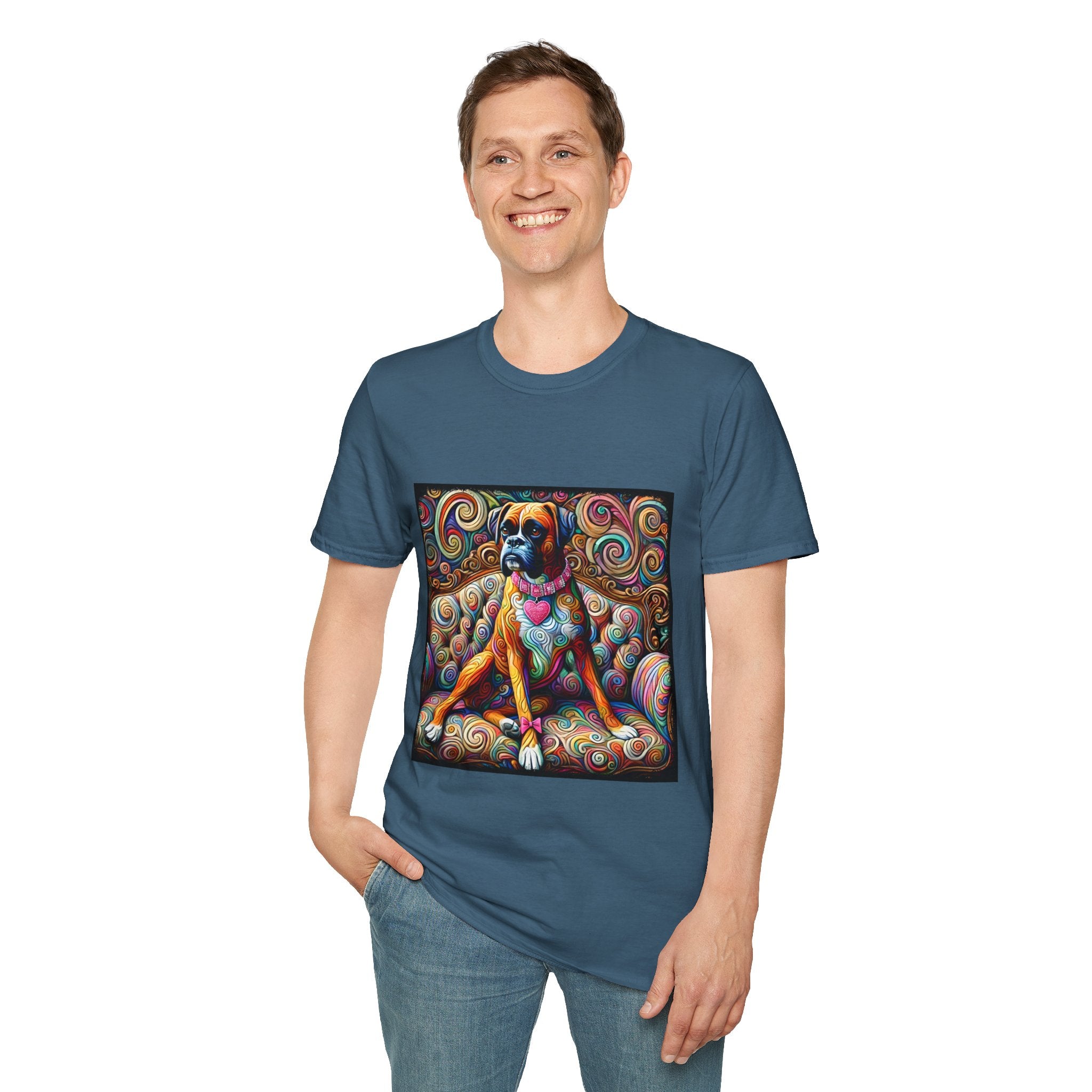 Boxer Love Swirl | Unisex Dog T-Shirt