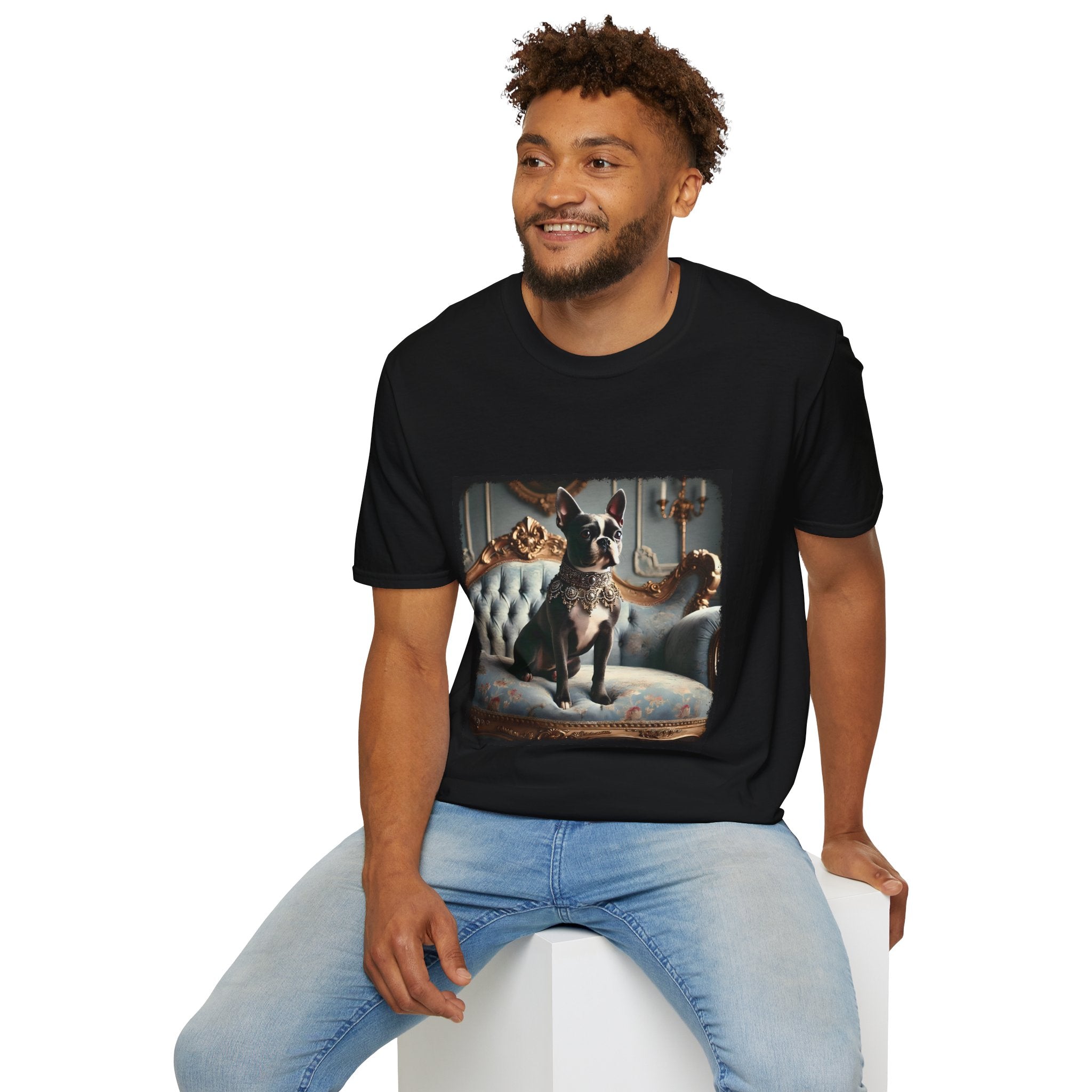 Boston Terrier Blue Royalty | Unisex Dog T-Shirt