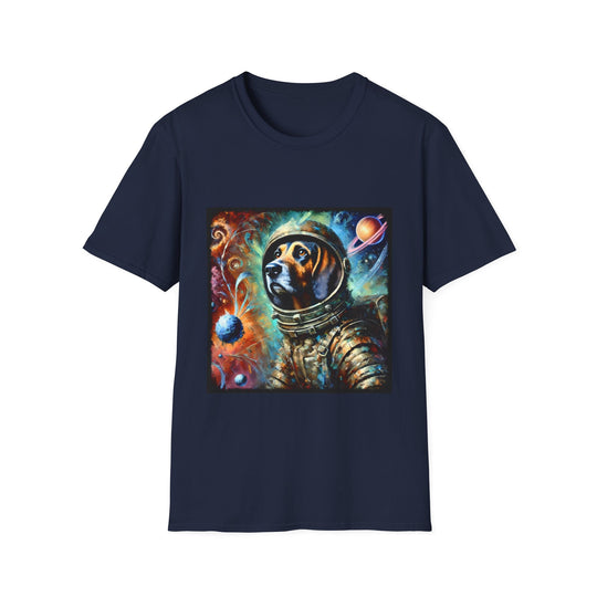 Coonhound Celestial Hound design dog lover unisex t-shirt in navy
