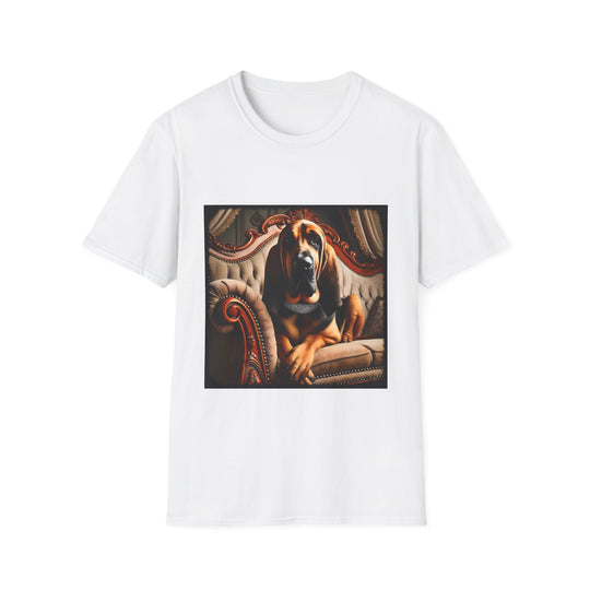 Bloodhound Posh Princess design dog lover unisex t-shirt in white