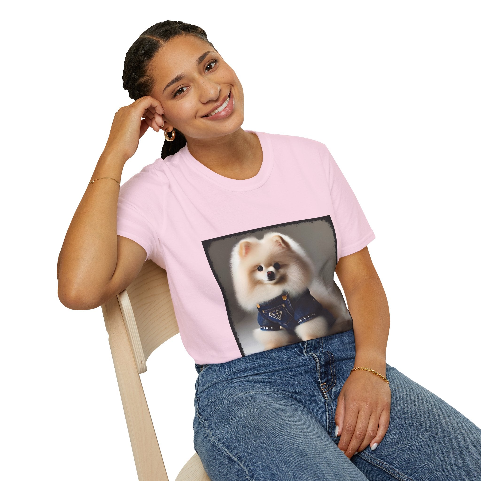 Pomeranian Pure Denim | Unisex Dog T-Shirt