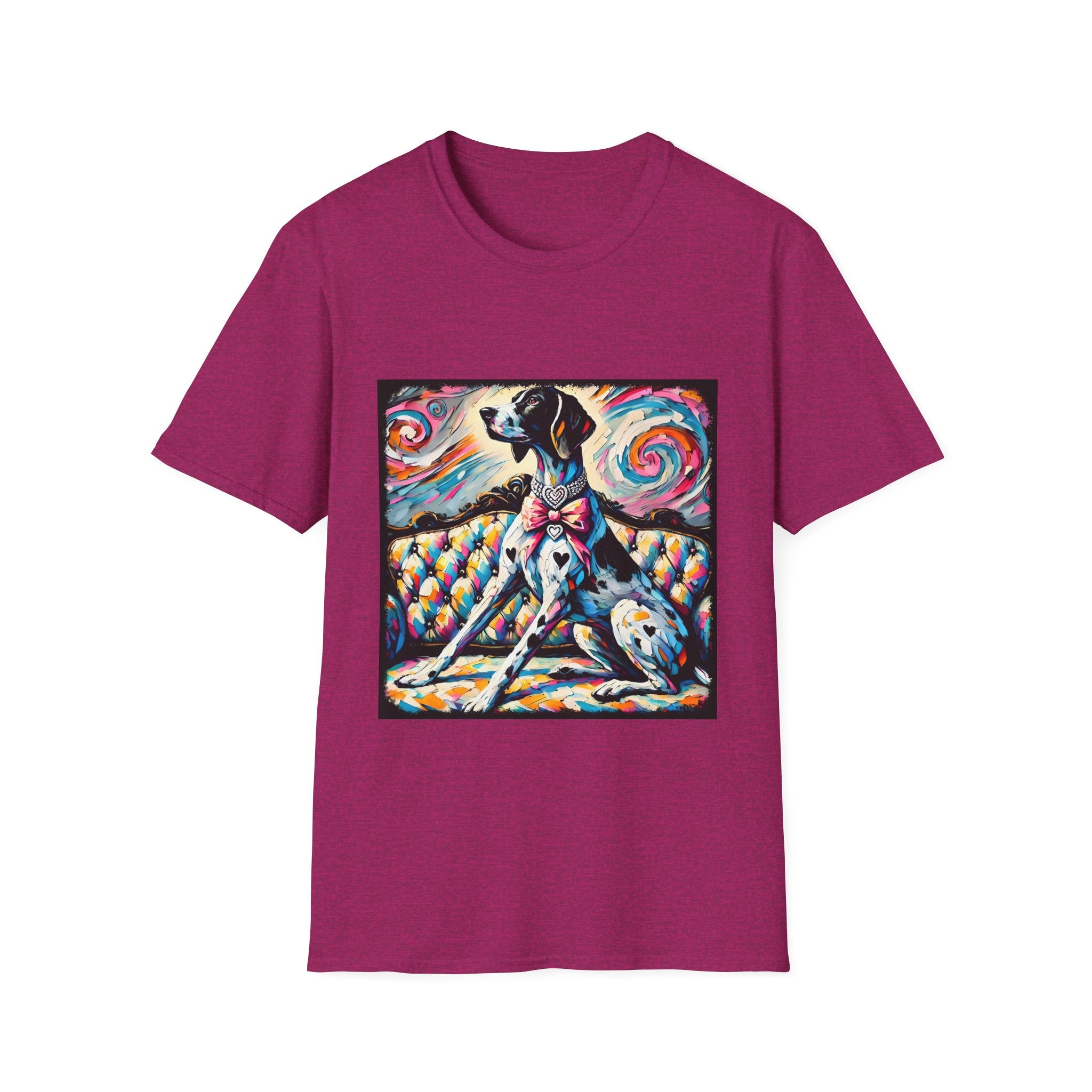 German Shorthaired Pointer Diamond Heart Swirl | Unisex Dog T-Shirt