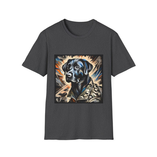 Labrador Retriever Bold Camo Classic design dog lover unisex t-shirt in dark heather