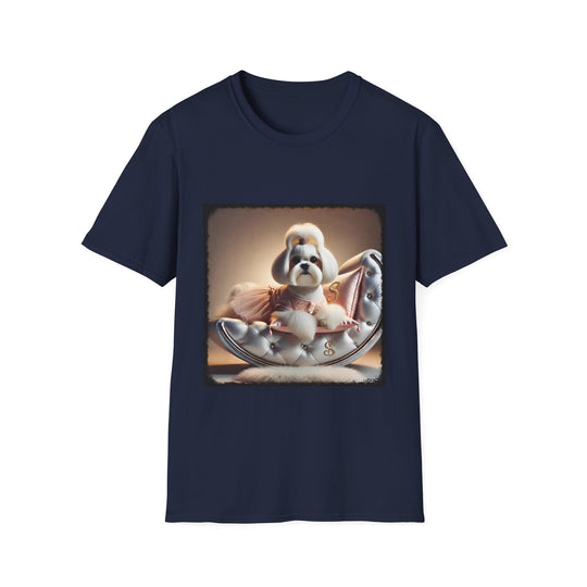 Shih Tzu Dazzling Diva design dog lover unisex t-shirt in navy