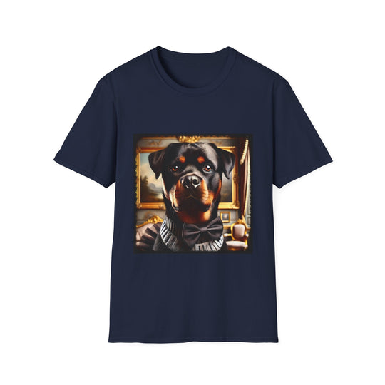 Rottweiler Posh Portrait design dog lover unisex t-shirt in navy