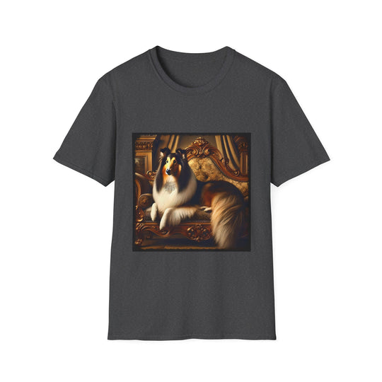 Collie Posh Princess design dog lover unisex t-shirt in dark heather