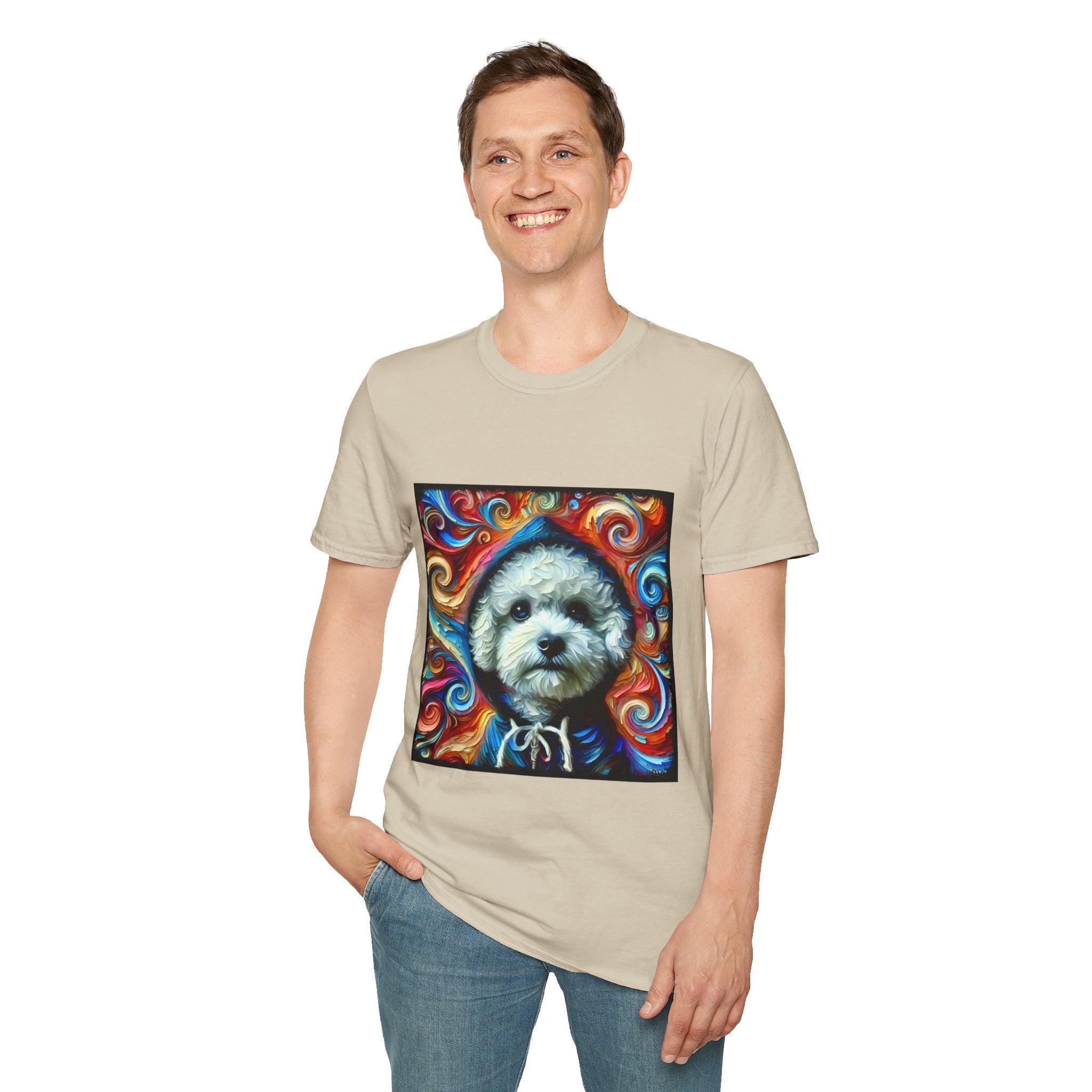 Bichon Frise Street Swirl | Unisex Dog T-Shirt