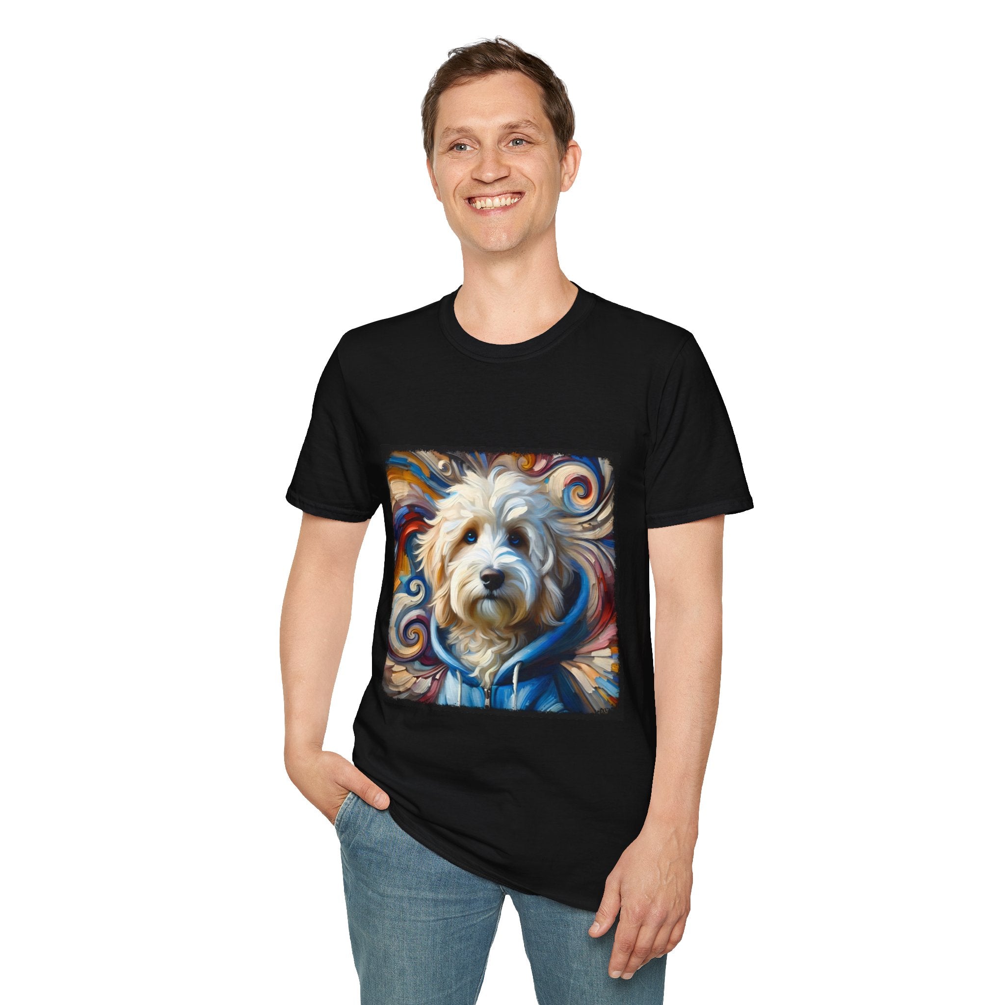 Sheepadoodle Blue Hoodie Swirl | Unisex Dog T-Shirt