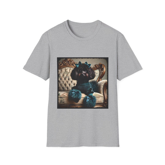 Cavapoo Emerald Icon design dog lover unisex t-shirt in sport grey