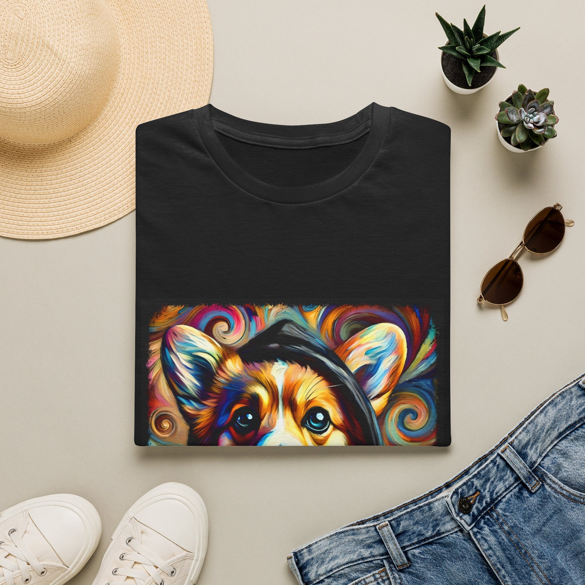 Pembroke Welsh Corgi Relaxed Swirl | Unisex Dog T-Shirt