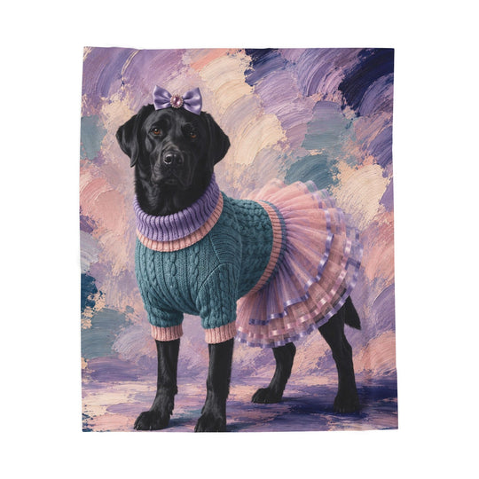 Labrador Retriever Blanket Sugarplum Muse Dog Lover Gift velveteen plush blanket