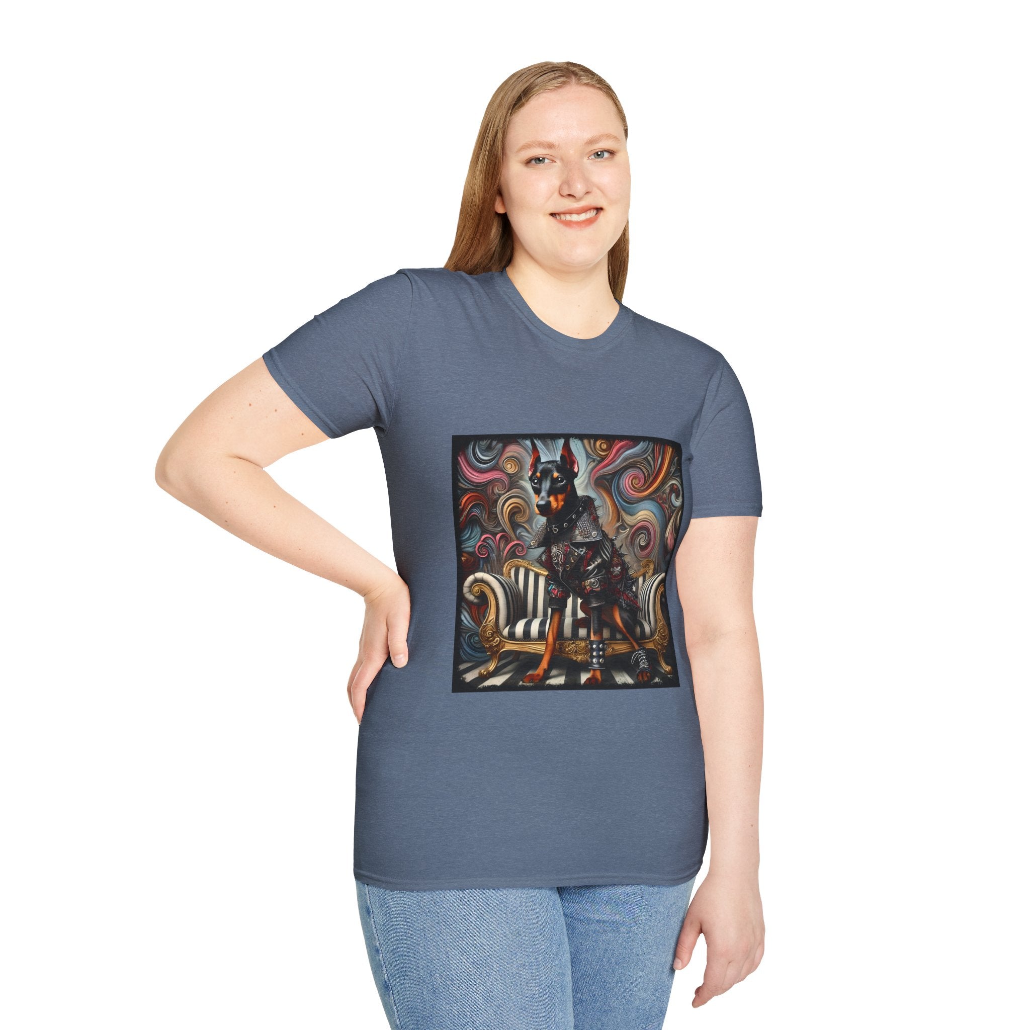 Doberman Pinscher Edgy Rocker | Unisex Dog T-Shirt