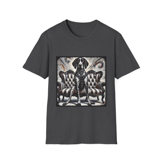 German Shorthaired Pointer Bold Rebel design dog lover unisex t-shirt in dark heather