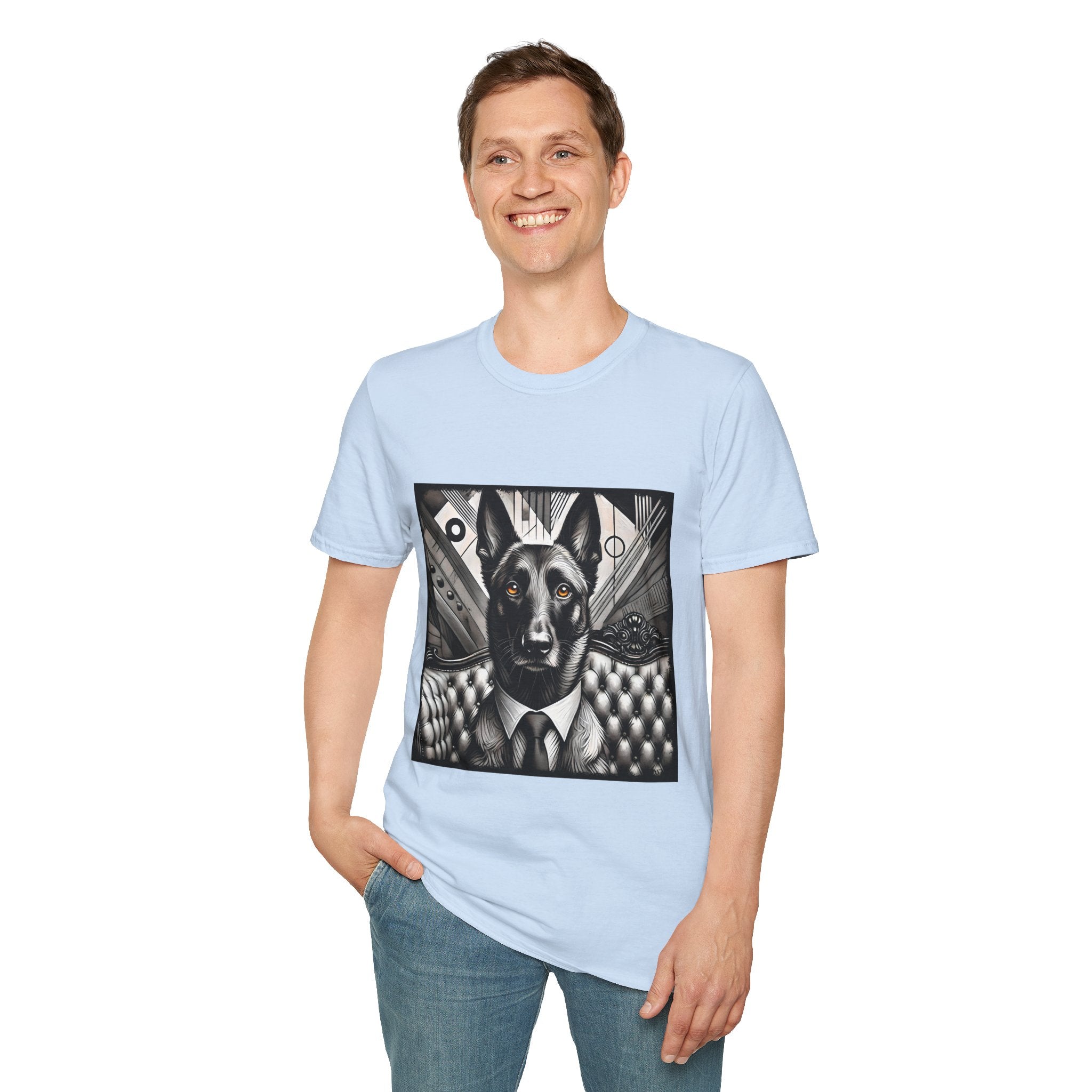 Belgian Malinois B&W Bold Eyes | Unisex Dog T-Shirt