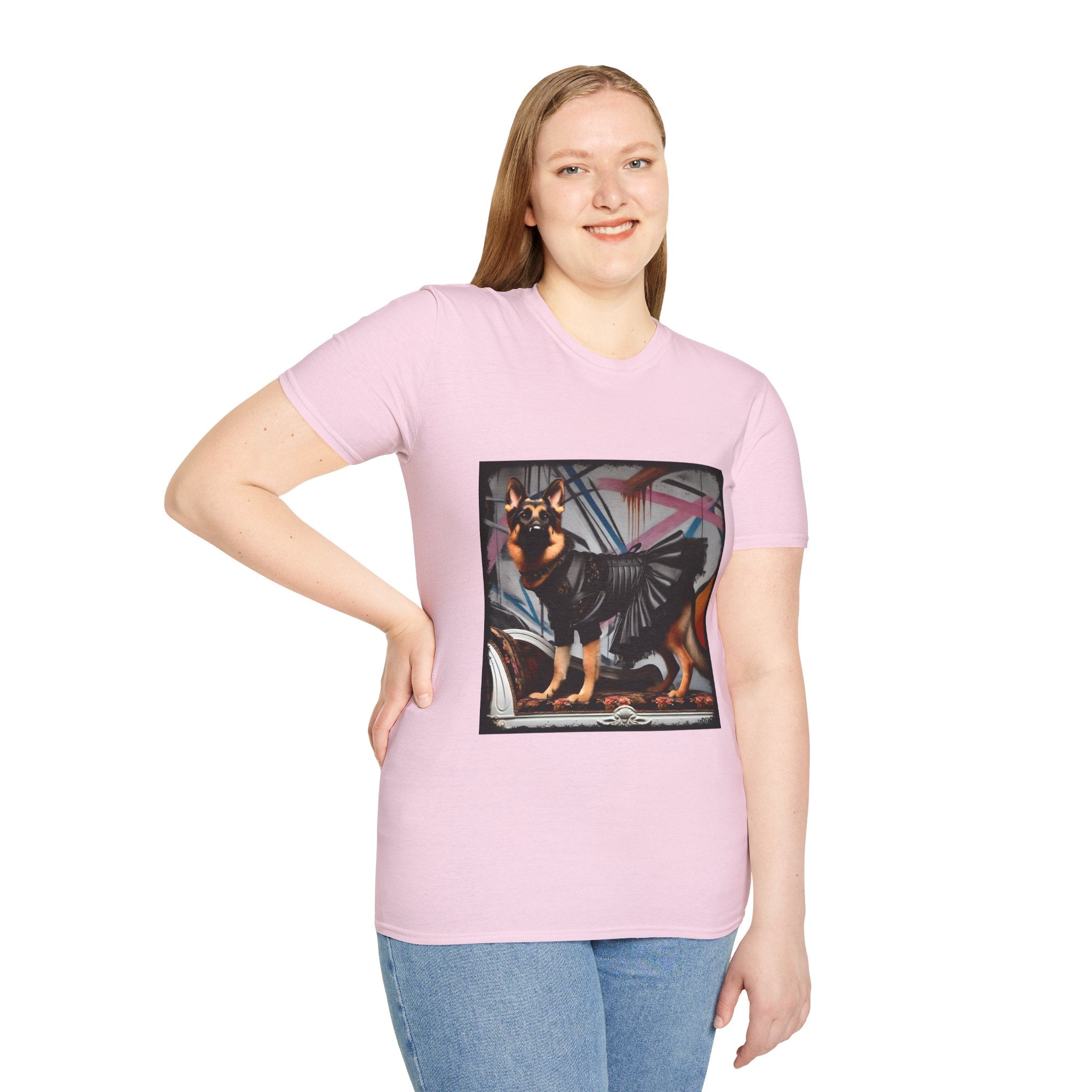 German Shepherd Leather Rebel | Unisex Dog T-Shirt